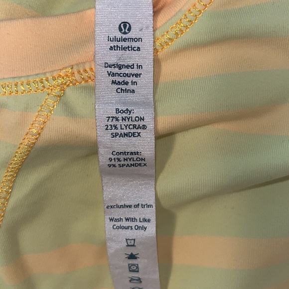 Lululemon nylon and spandex top. Great for yoga topper , swim , riding , fun - Picture 3 of 3